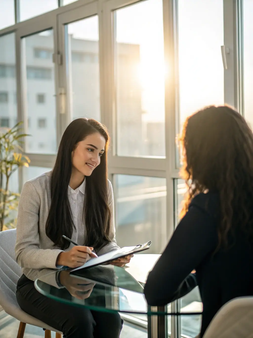 A candidate receiving positive feedback during a mock interview session, highlighting the importance of interview preparation.